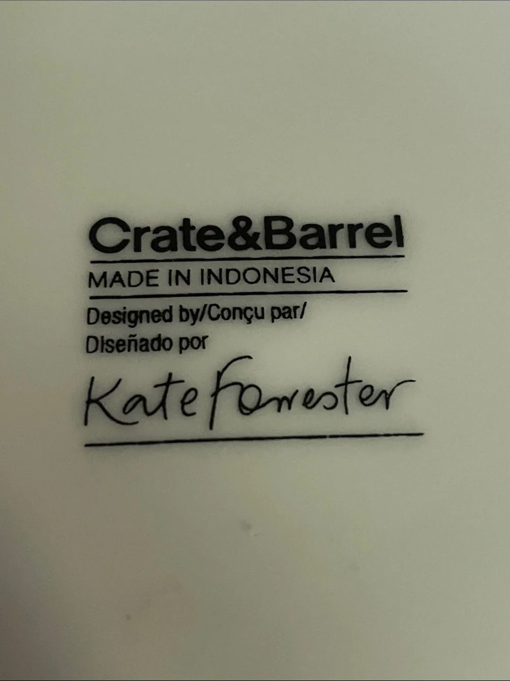 Crate&Barrel, Its your day plate !